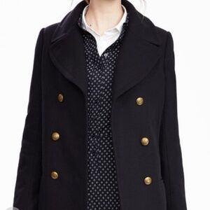 Classic Banana Republic Italian Luxury Wool Blend Coat In Navy